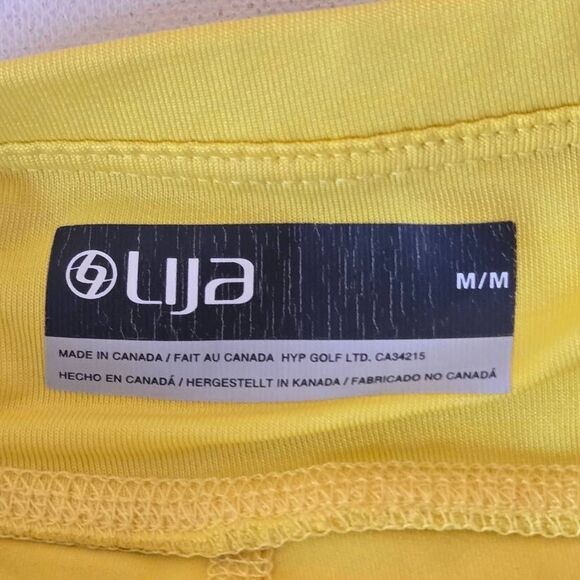 Lija Womens Yellow Ruffle Layered Tennis Pickleball Athletic Skort Size Medium - Picture 3 of 9
